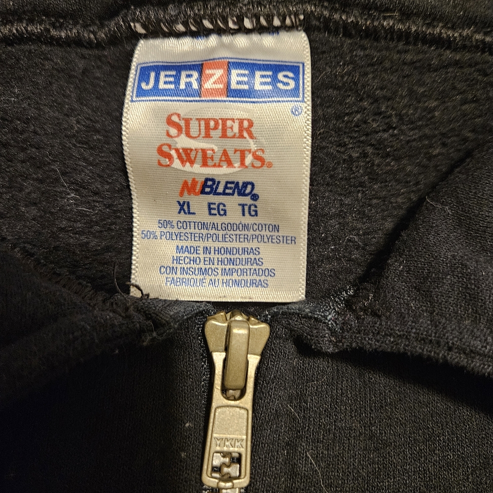 Jerzees Men's Black Zip-Up Sweater